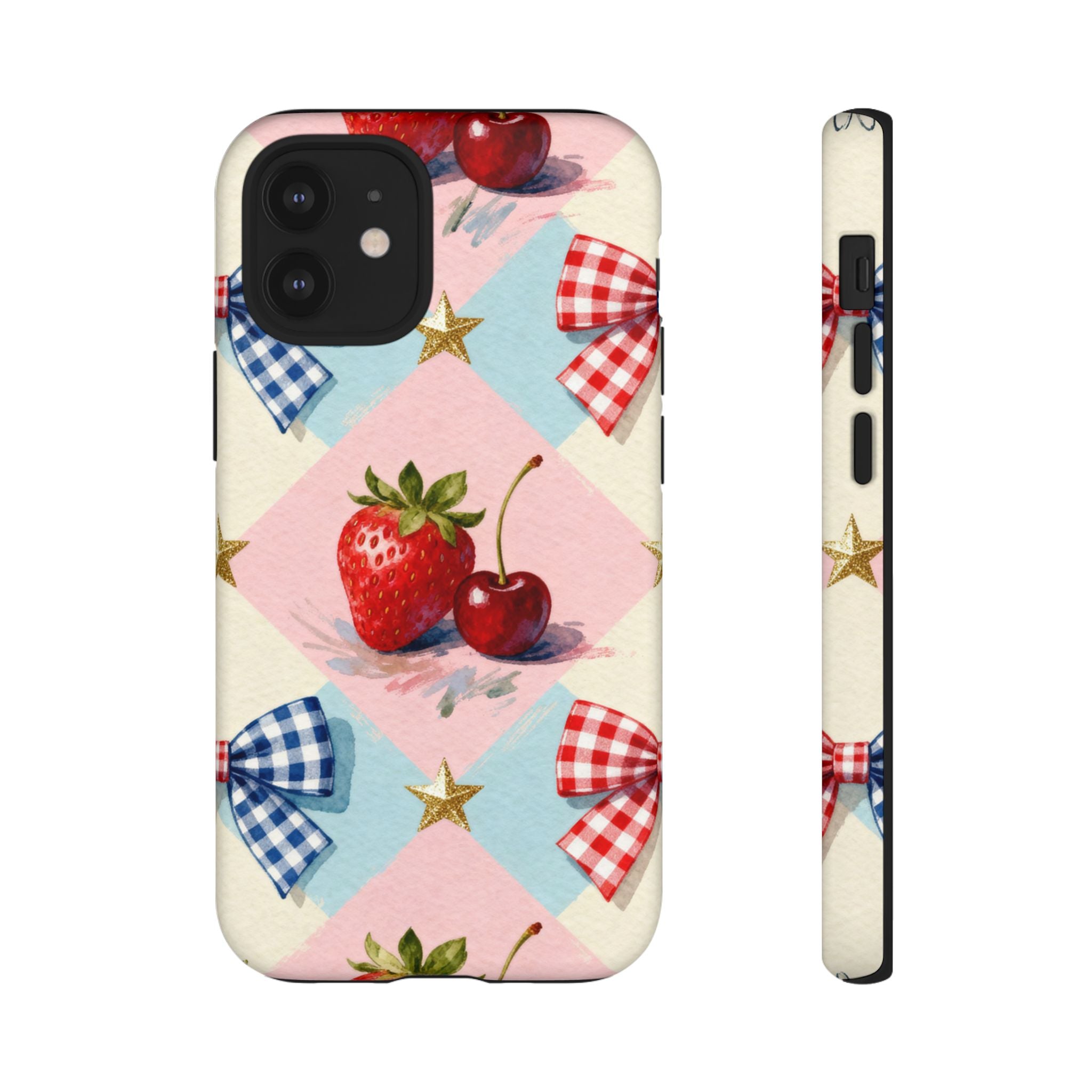 Americana Coquette Cherry Picnic Phone Case Printify