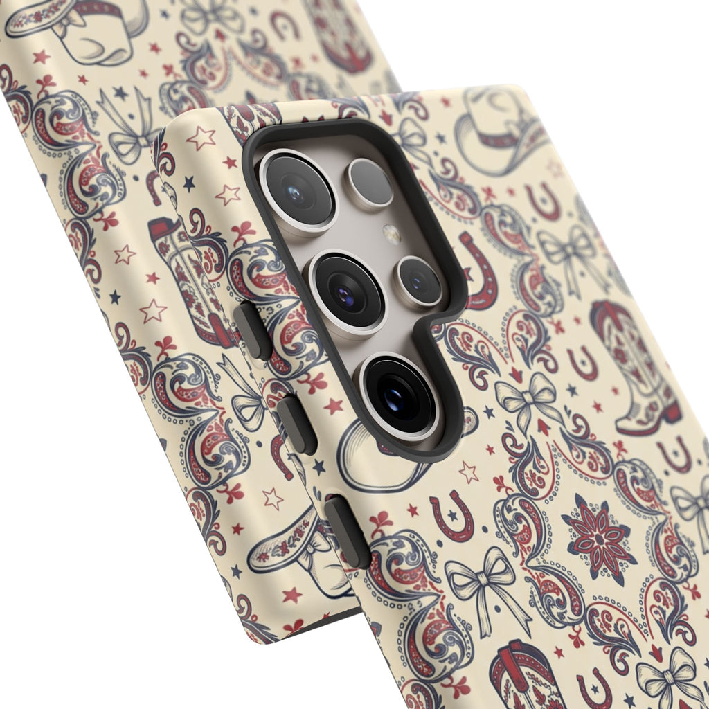Americana Cowgirl Coquette Phone Case Printify