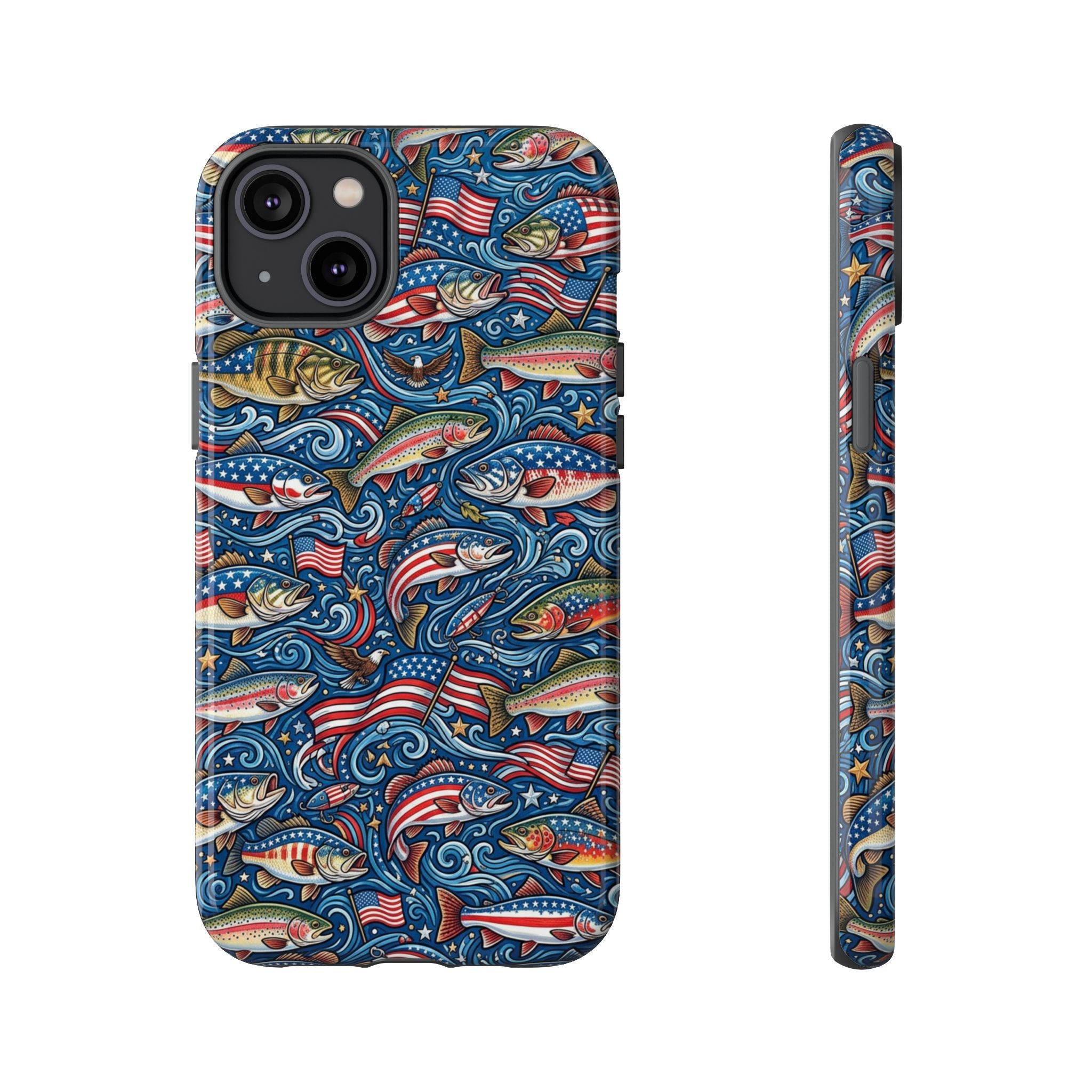 Patriotic Fishing Waters Phone Case Printify