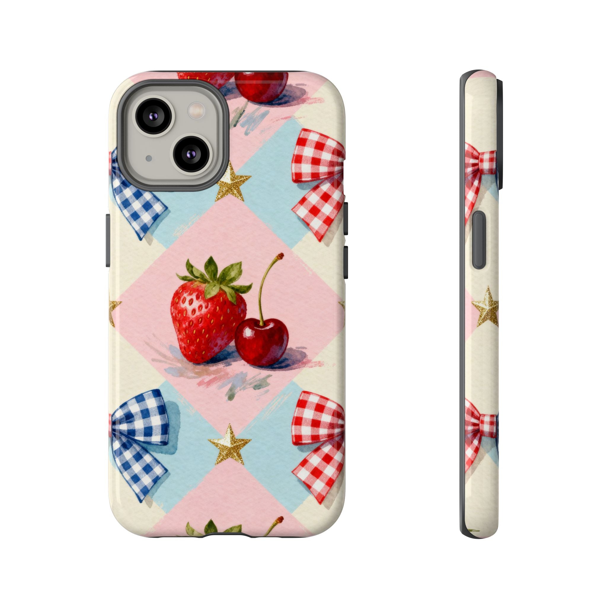 Americana Coquette Cherry Picnic Phone Case Printify