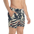 Freedom Camo Swim Trunks — Patriotic Camo Swimwear Printify