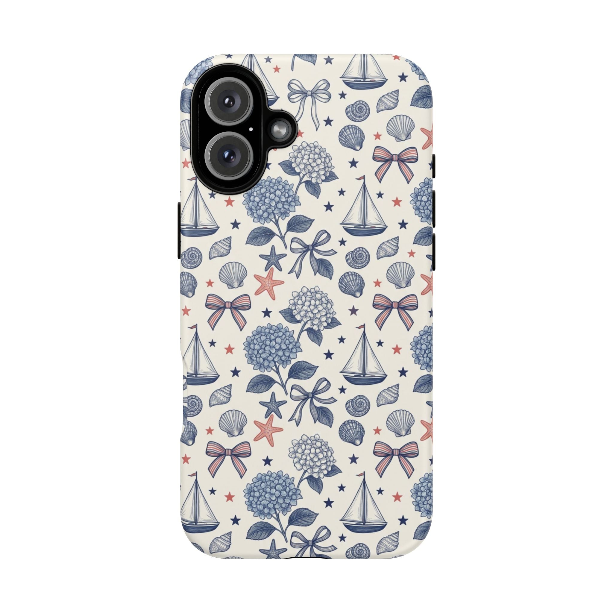 Coastal Americana Hydrangea Phone Case Printify