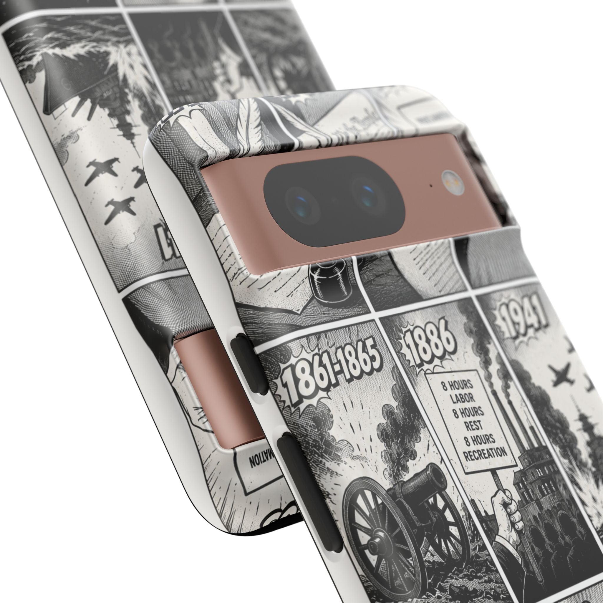 America Through the Ages Comic History Phone Case Printify