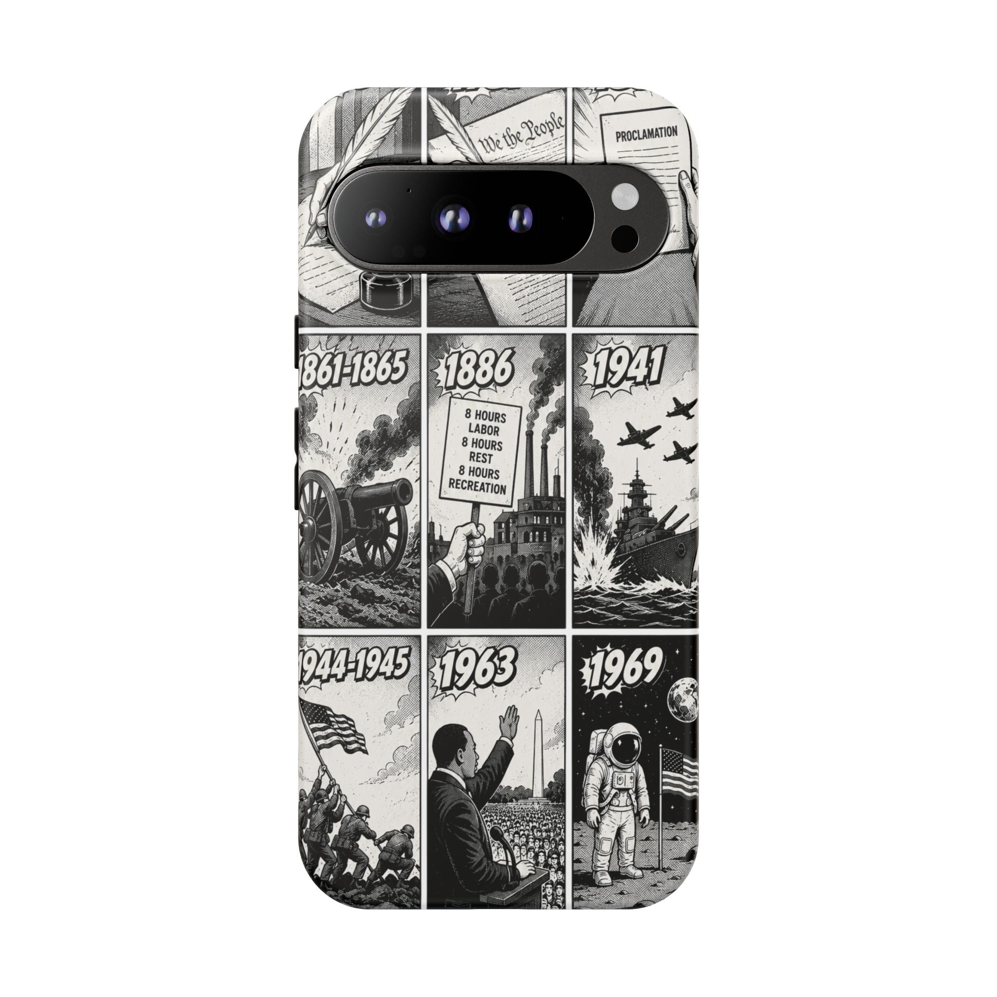 America Through the Ages Comic History Phone Case Printify