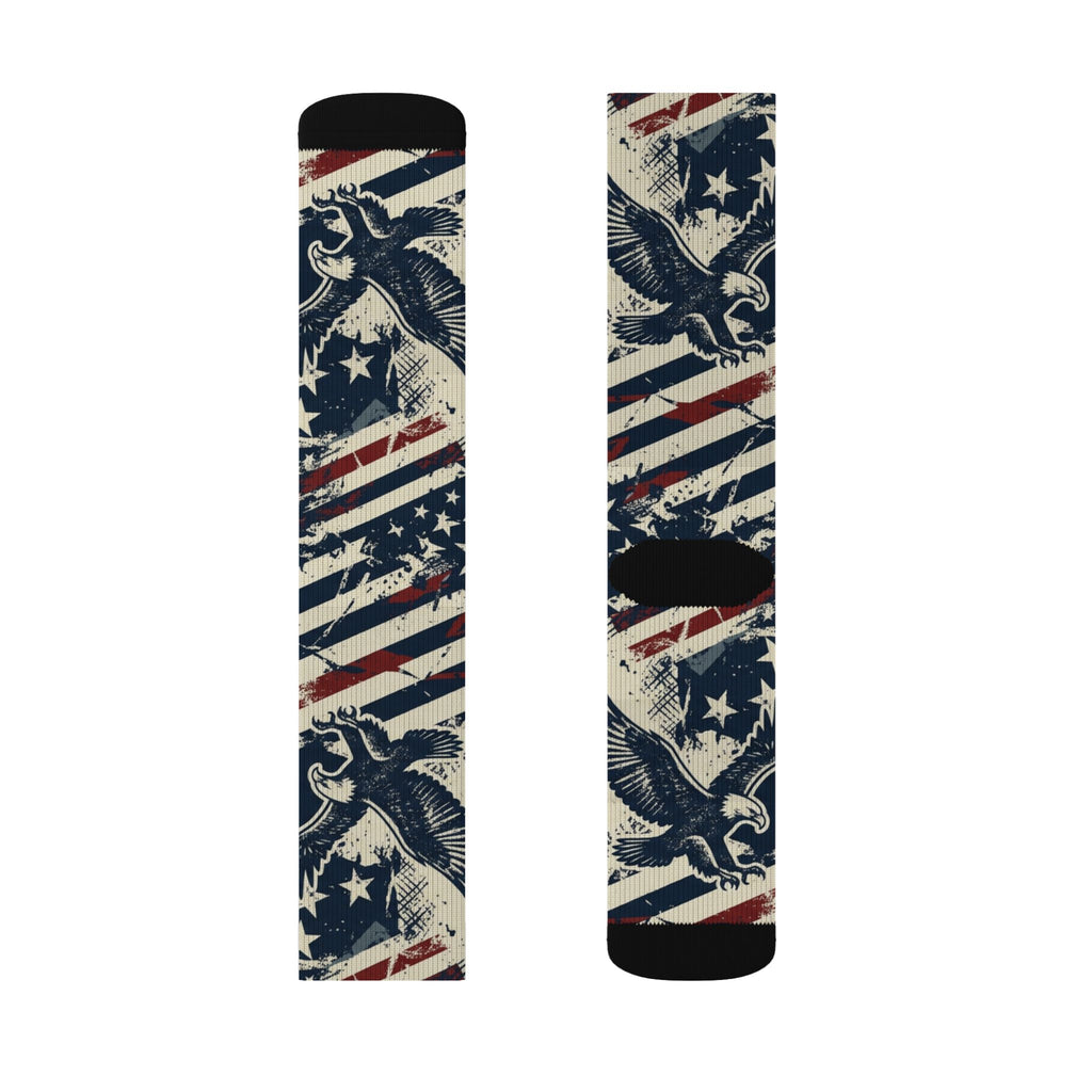 Freedom Eagle Crew Socks – Vintage Patriotic American Eagle Socks Printify