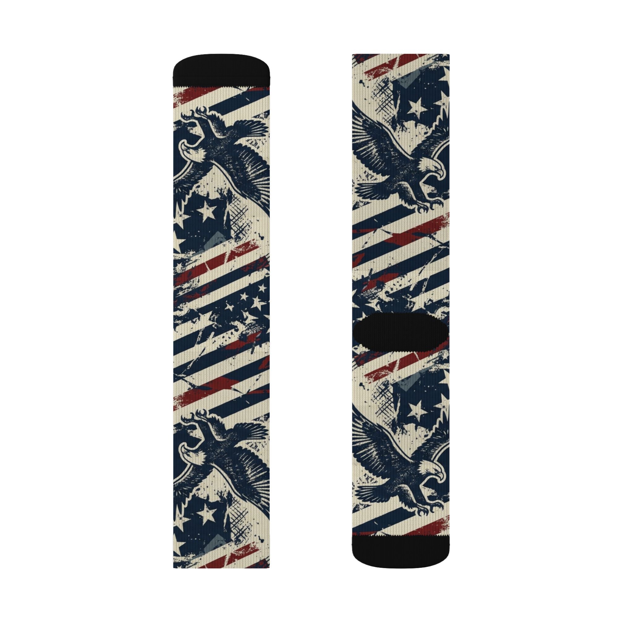 Freedom Eagle Crew Socks – Vintage Patriotic American Eagle Socks Printify