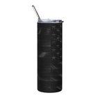 20oz Stainless Steel Tumbler — All-Black American Flag Printify