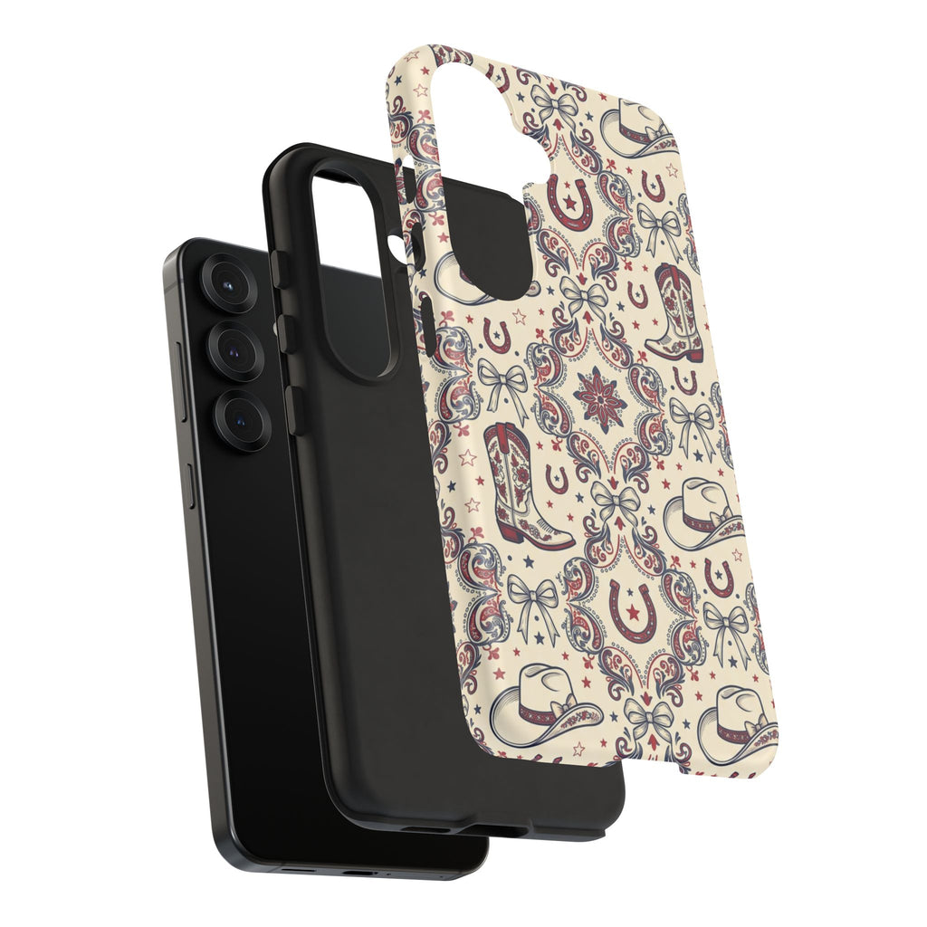 Americana Cowgirl Coquette Phone Case Printify