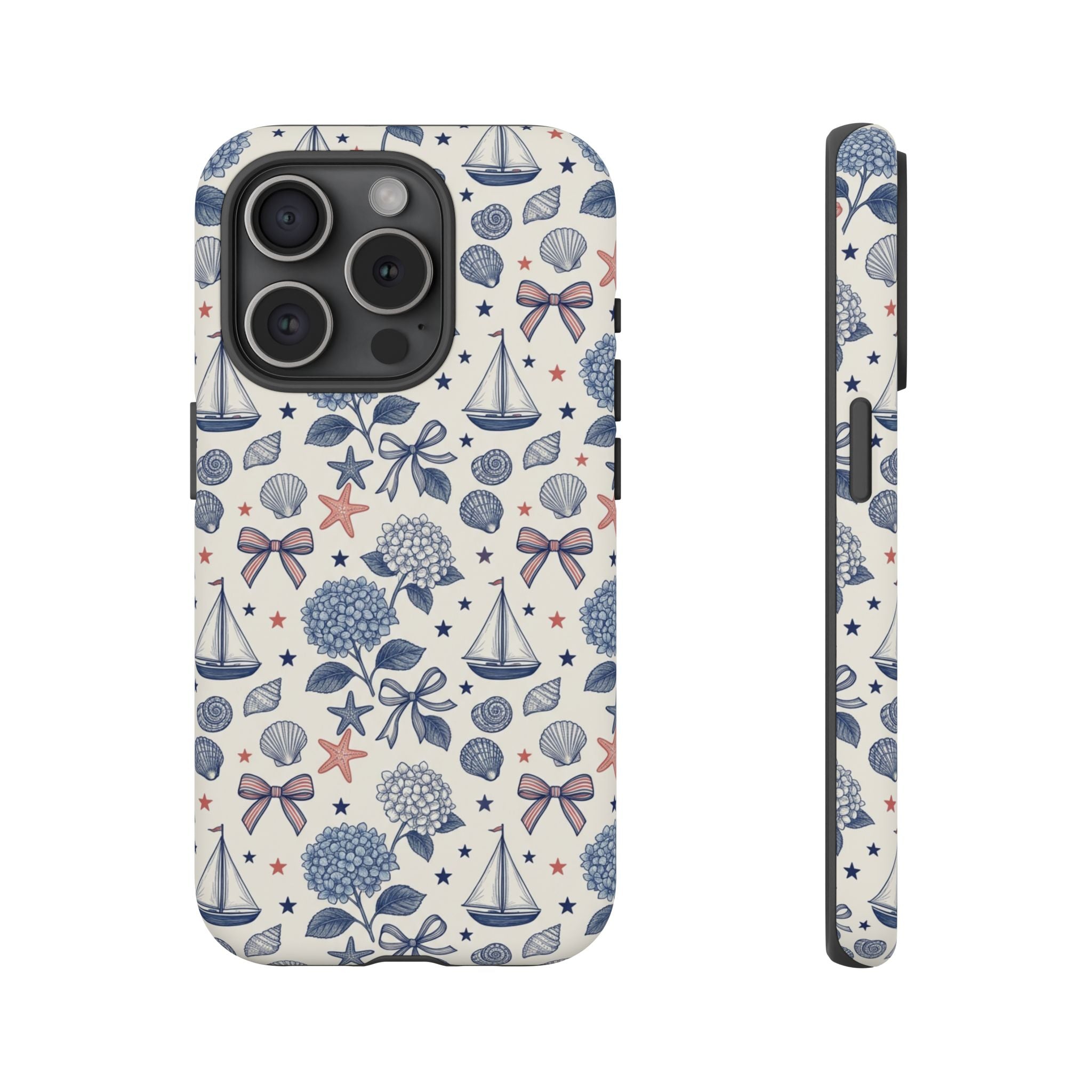 Coastal Americana Hydrangea Phone Case Printify