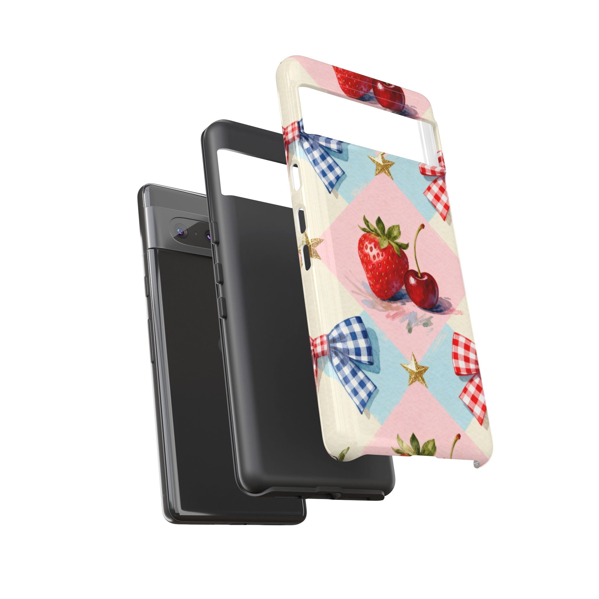 Americana Coquette Cherry Picnic Phone Case Printify