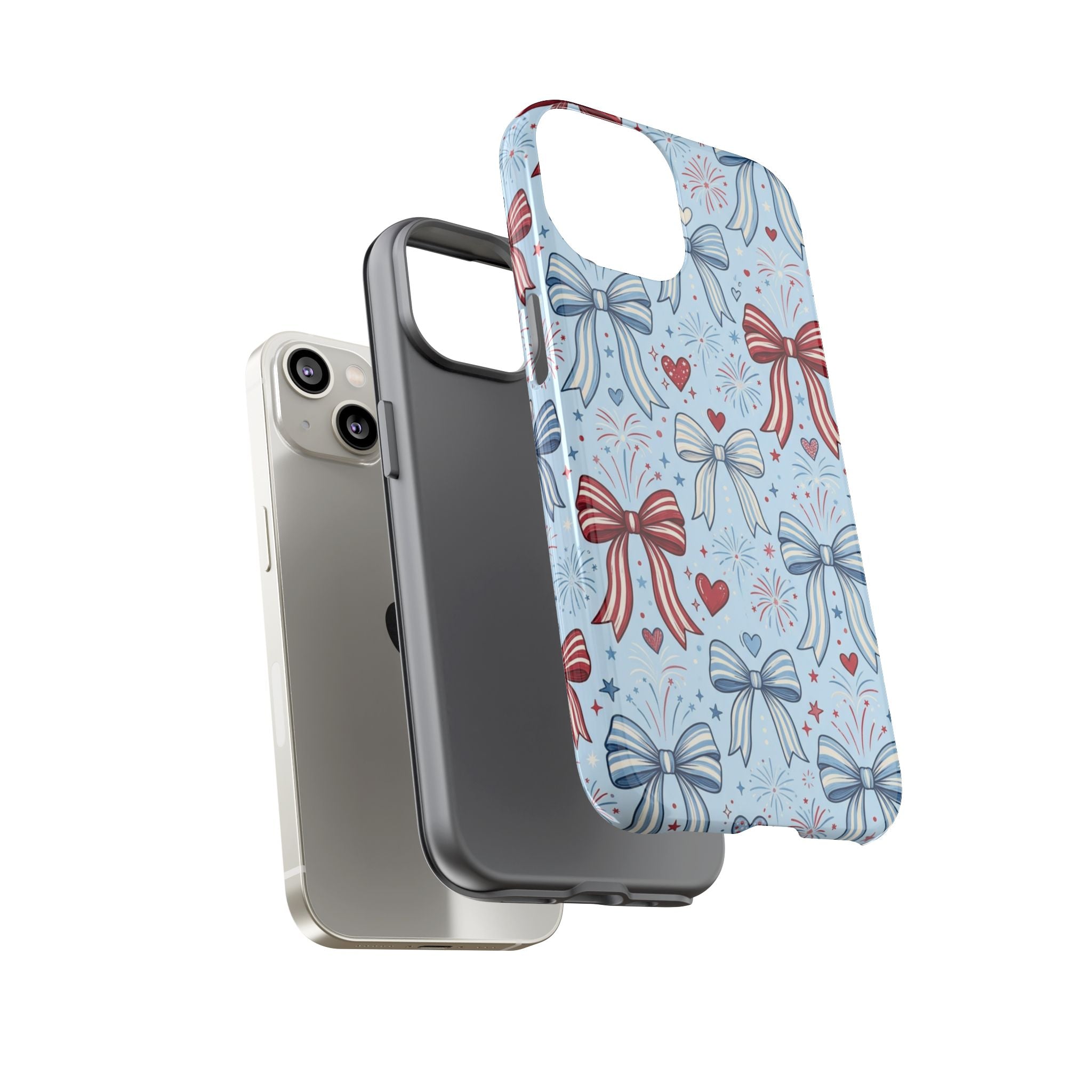 Patriotic Coquette Bows & Fireworks Phone Case Printify