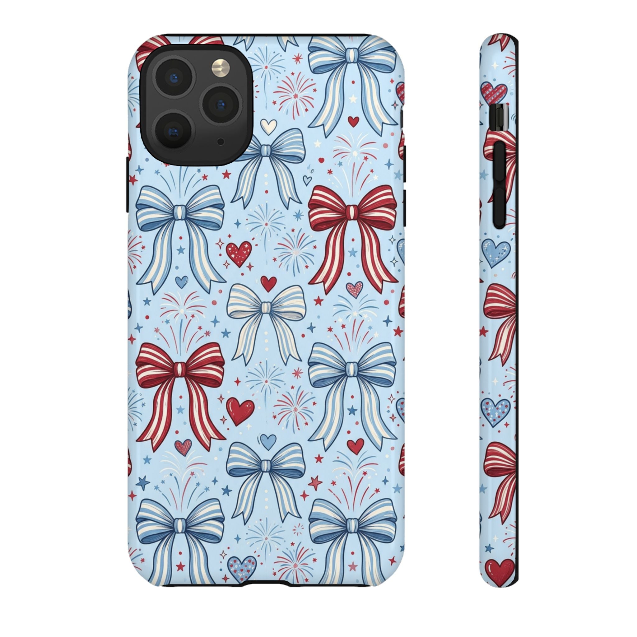 Patriotic Coquette Bows & Fireworks Phone Case Printify