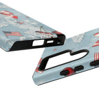 Americana Coquette Cherry Bow Phone Case Printify