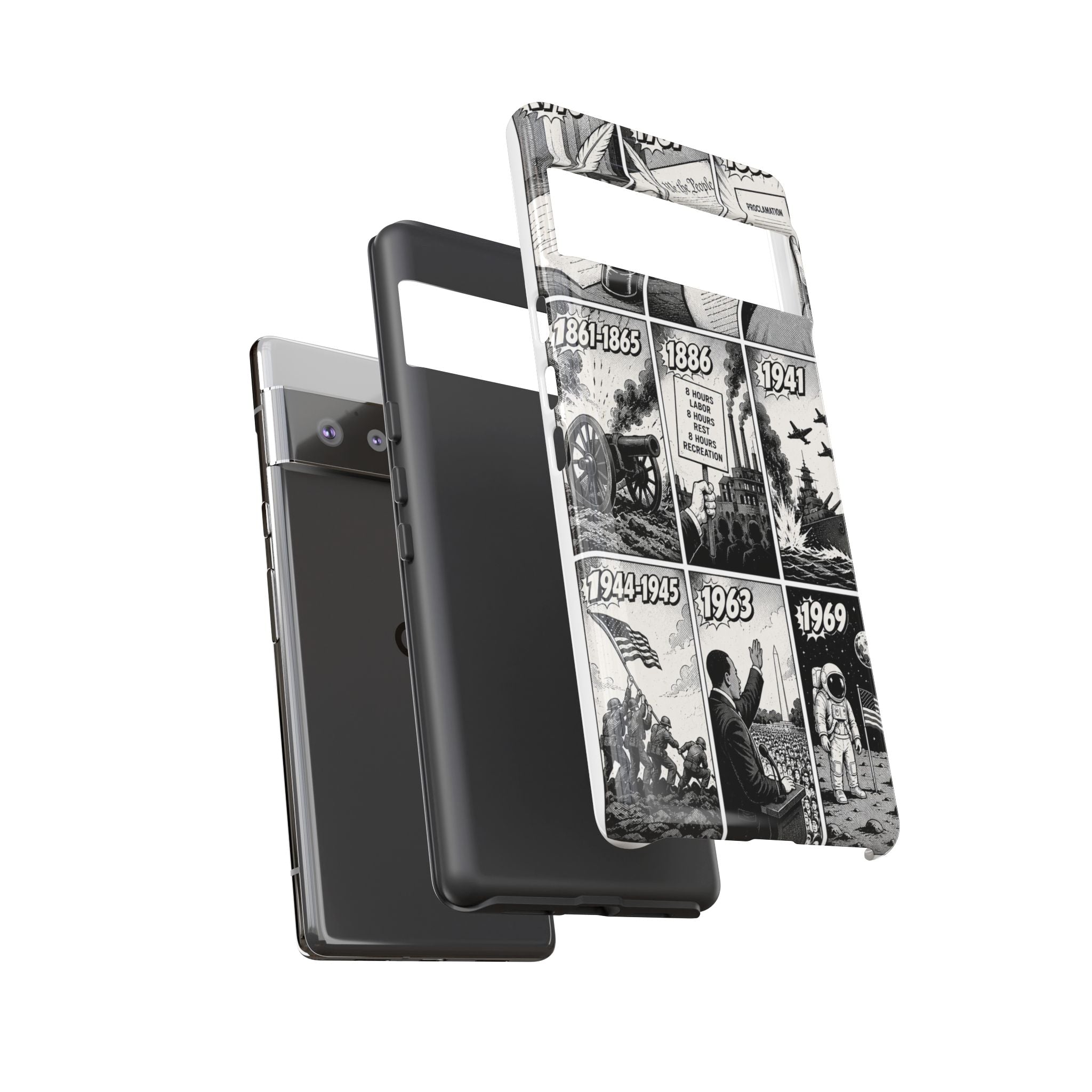 America Through the Ages Comic History Phone Case Printify