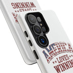America Loves Winning Patriotic Phone Case – Tough Dual Layer iPhone & Samsung Galaxy S26 Case
