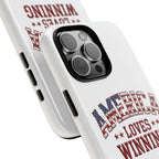 America Loves Winning Patriotic Phone Case – Tough Dual Layer iPhone & Samsung Galaxy S26 Case