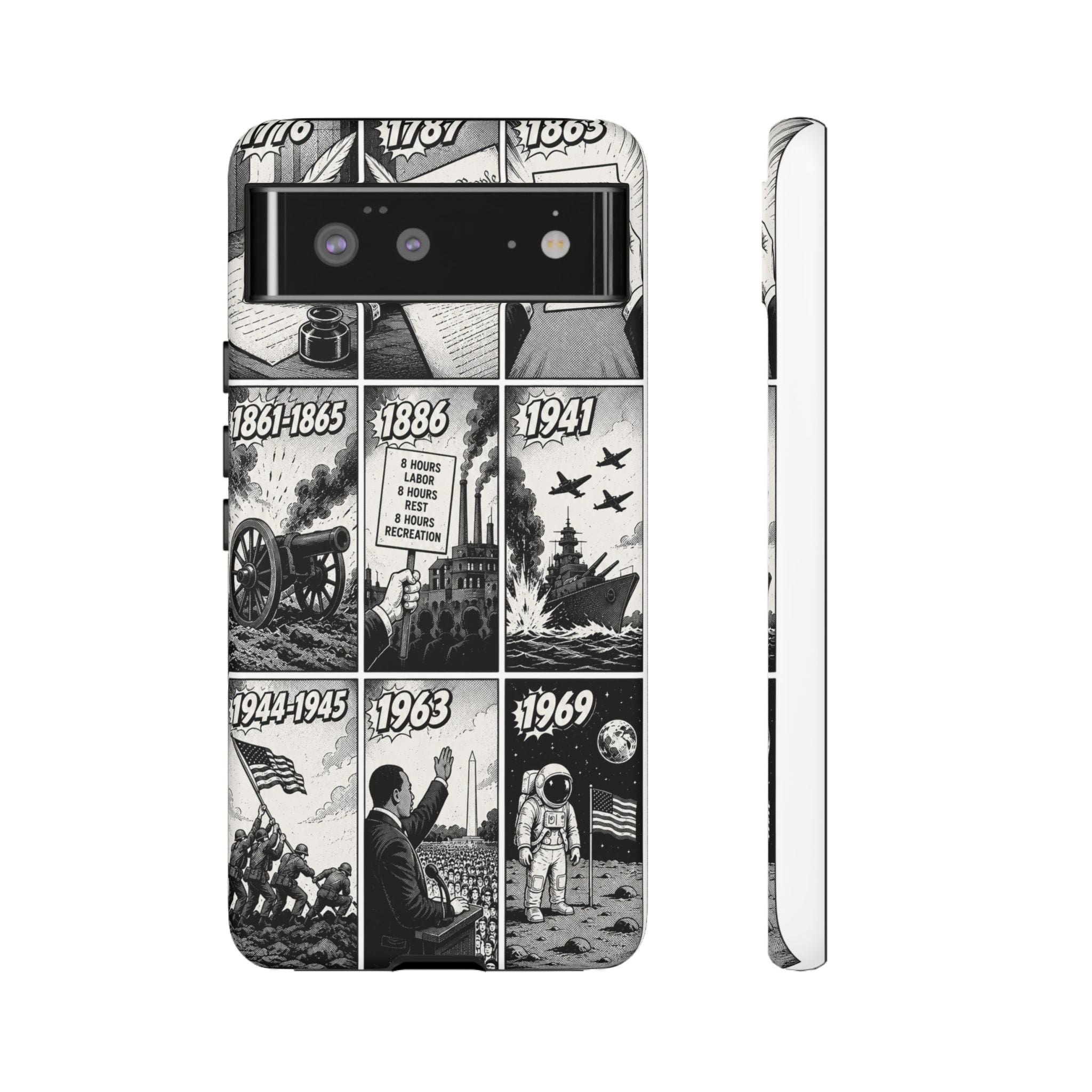 America Through the Ages Comic History Phone Case Printify