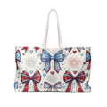 Patriotic Bows & Fireworks Weekender Tote Printify