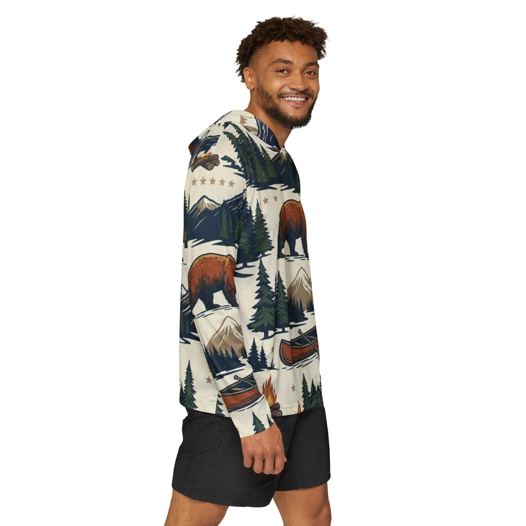 Wilderness Adventure Performance Hoodie – Rustic Outdoors Hooded Sun Shirt Printify