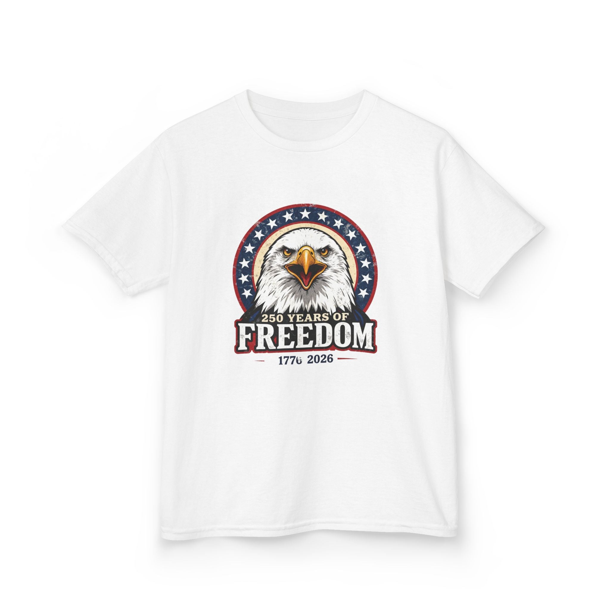 Patriotic Bald Eagle Kids Tee — Freedom Eagle T-Shirt Printify
