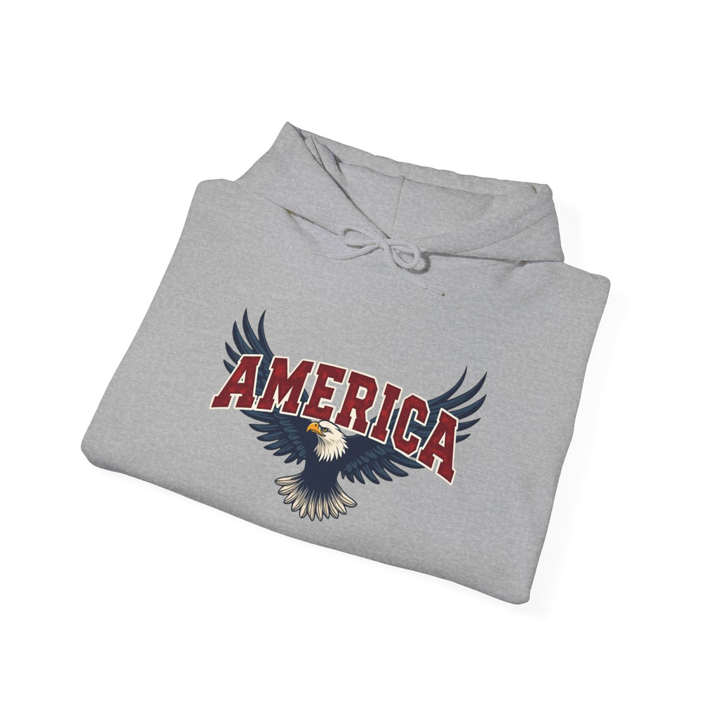 America Eagle Hoodie — Patriotic Bald Eagle Sweatshirt Printify