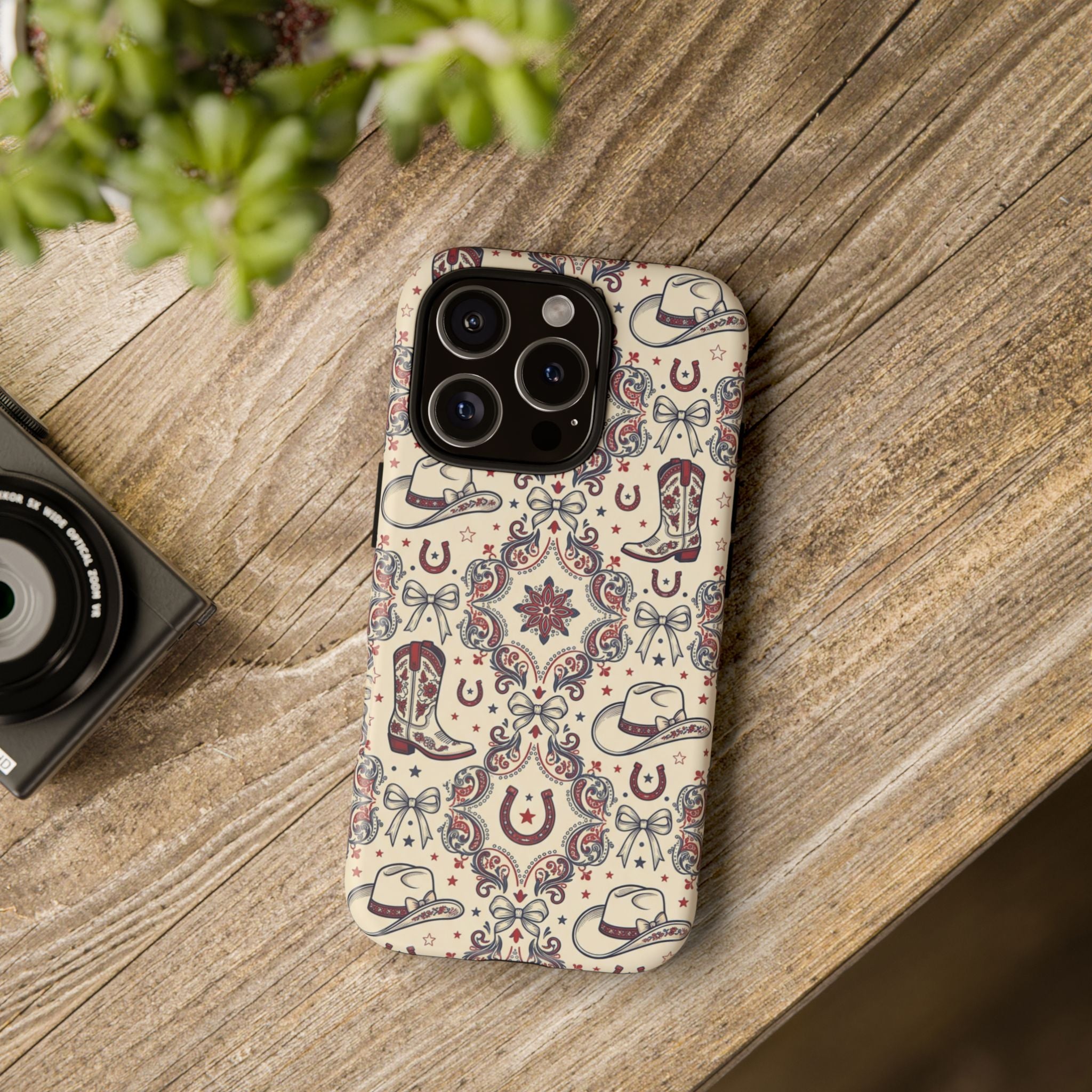 Americana Cowgirl Coquette Phone Case Printify