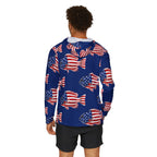 Stars & Stripes Bluegill Performance Hoodie – Patriotic Fishing Hooded Shirt Printify