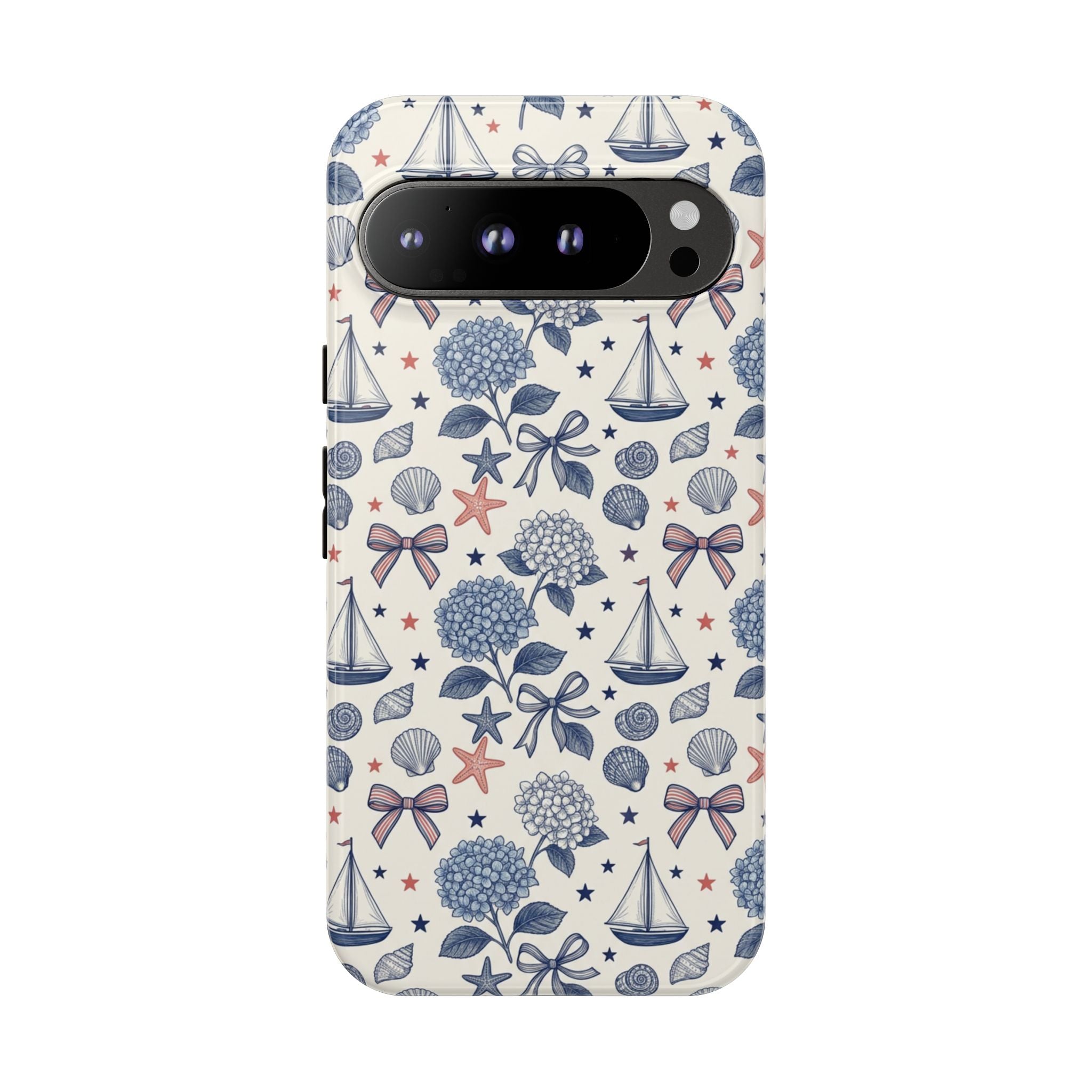 Coastal Americana Hydrangea Phone Case Printify