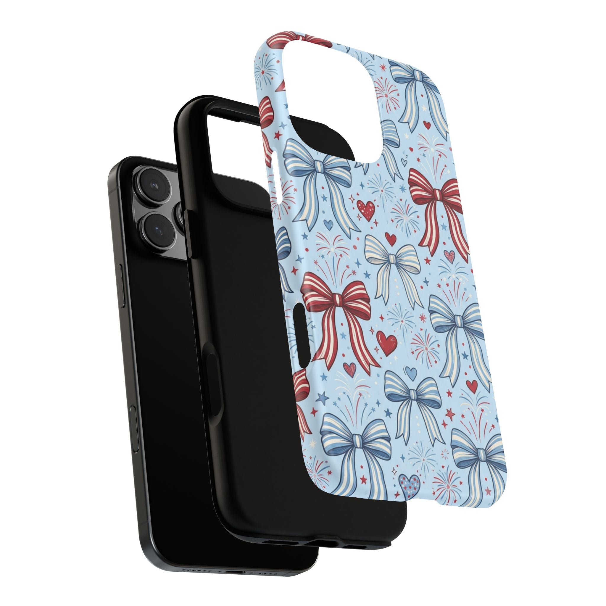 Patriotic Coquette Bows & Fireworks Phone Case Printify