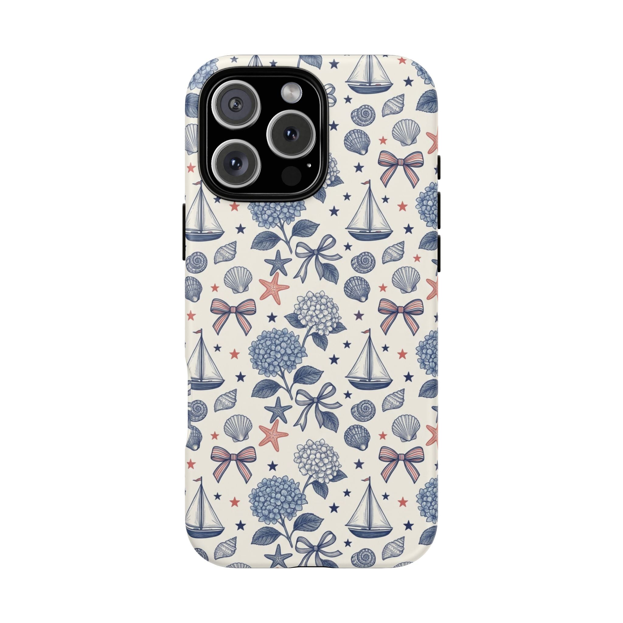 Coastal Americana Hydrangea Phone Case Printify