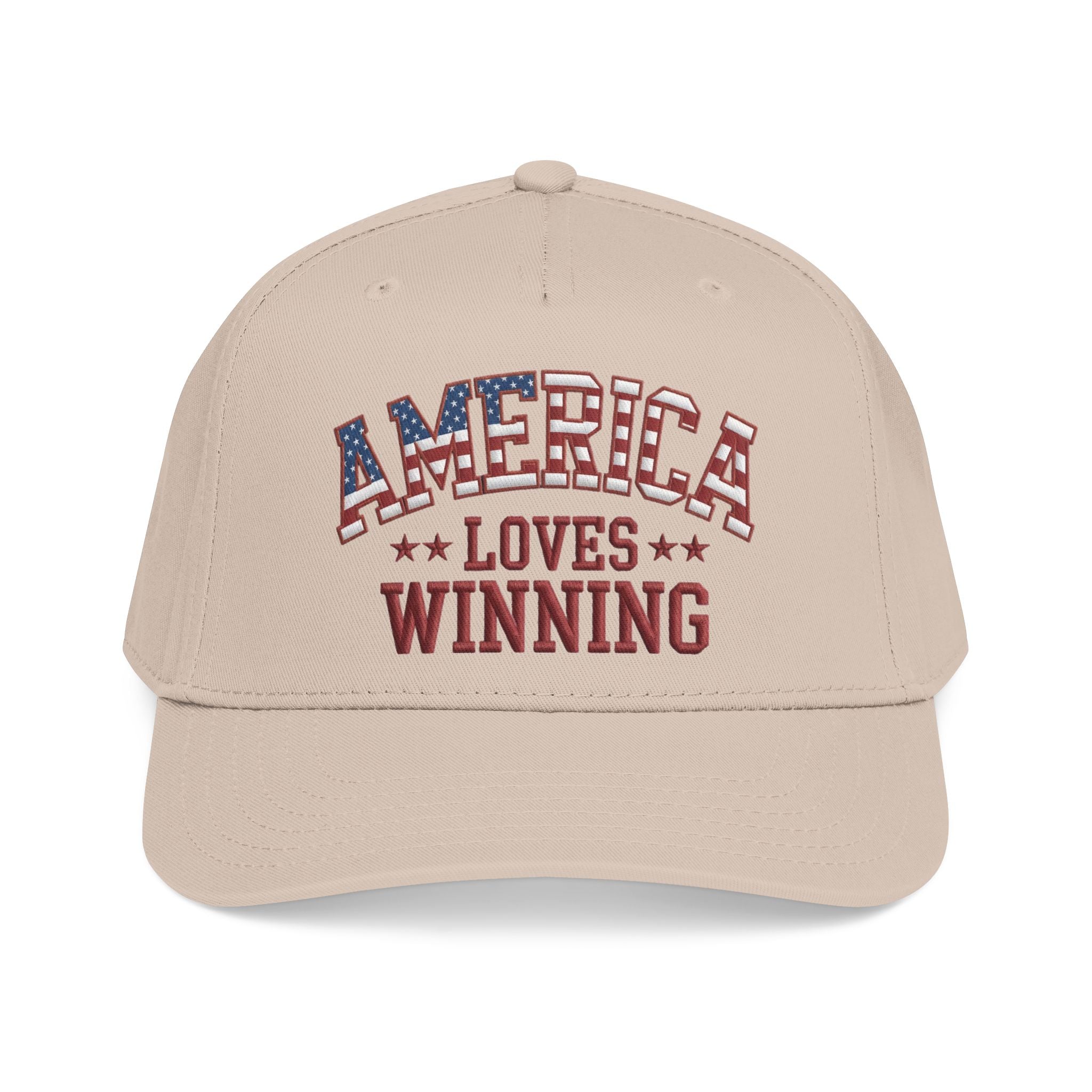 America Loves Winning Patriotic Hat – American Flag Light Cap