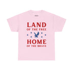 Land of the Free Home of the Brave Eagle Patriotic T-Shirt Printify