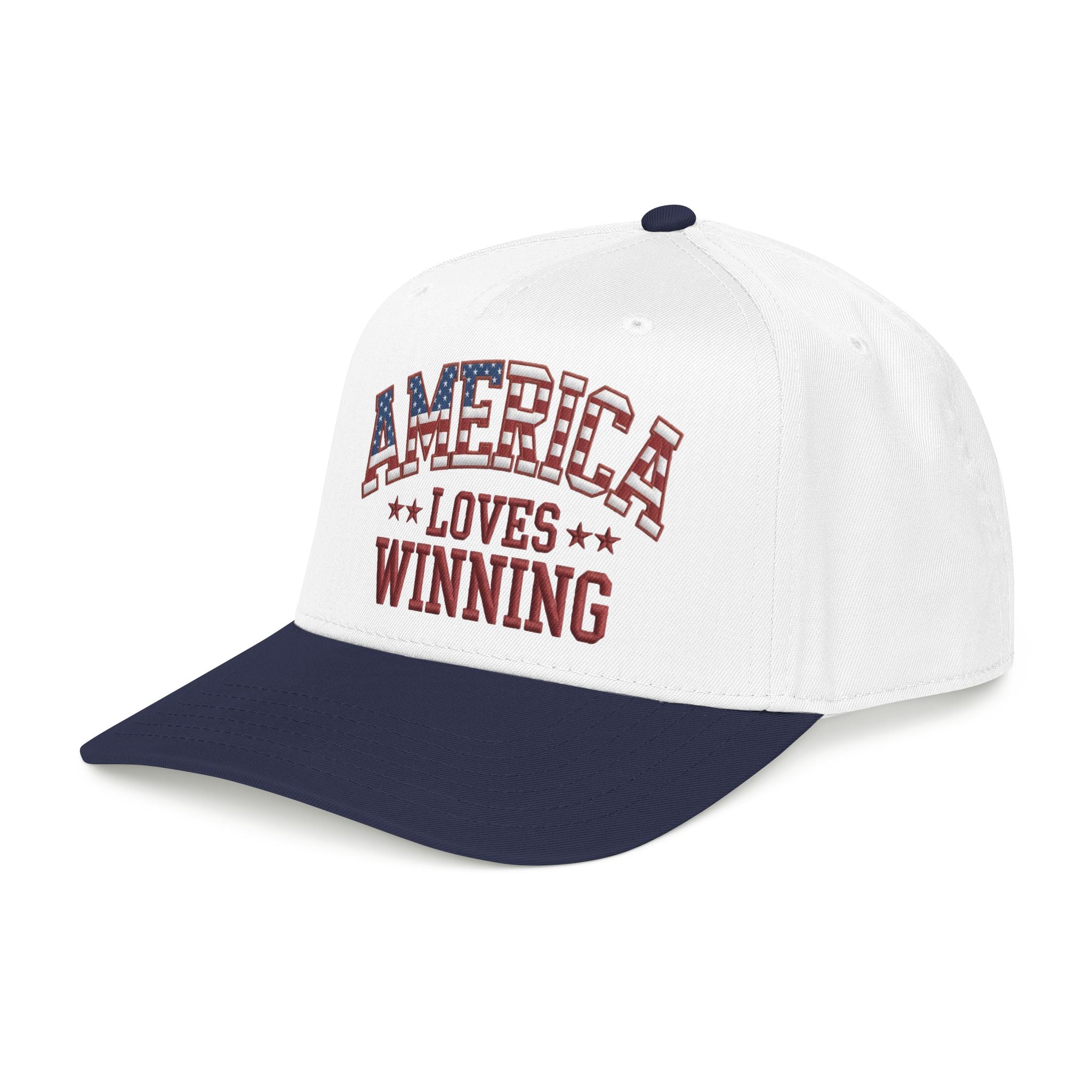 America Loves Winning Patriotic Hat – American Flag Cap