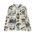 Backwoods Americana Performance Hoodie – Vintage Outdoor Adventure Hooded Shirt Printify