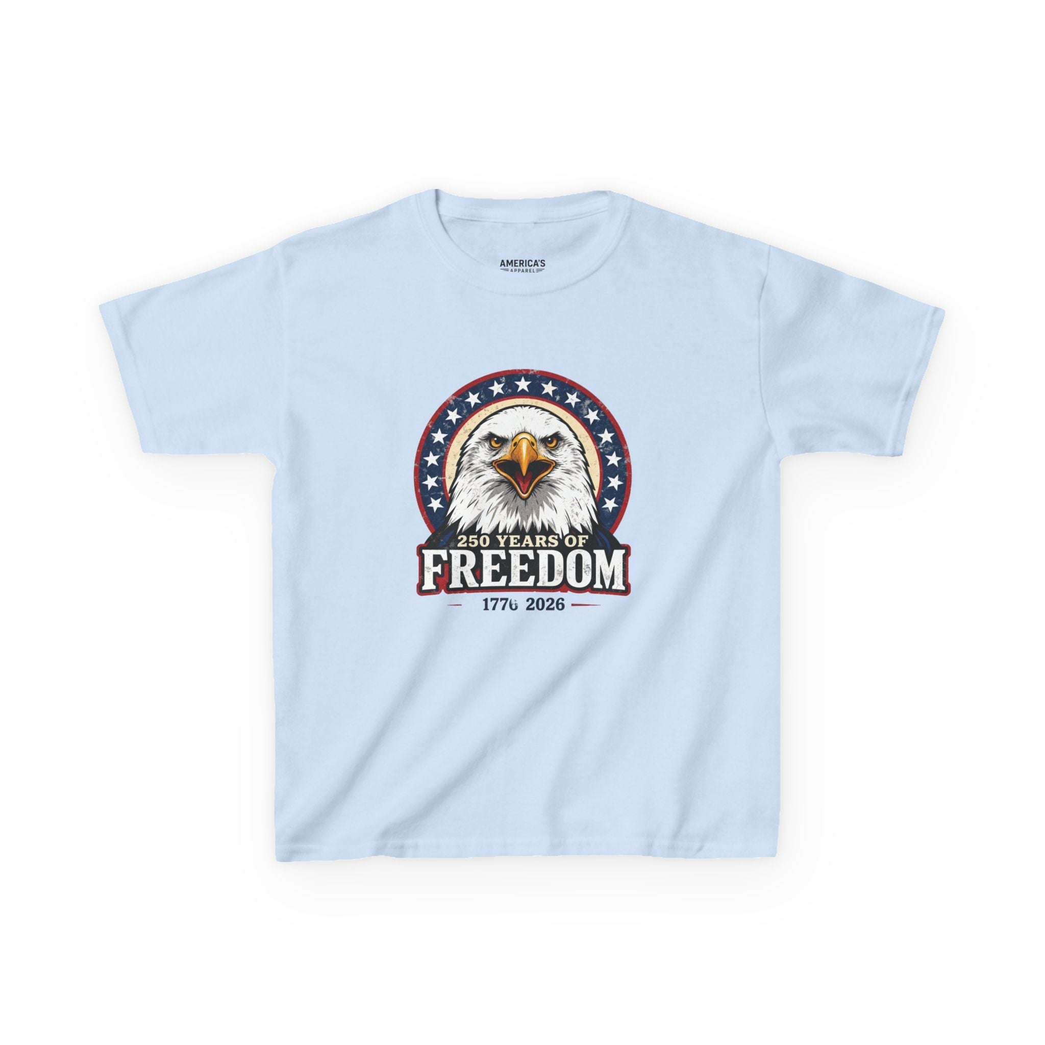Patriotic Bald Eagle Kids Tee — Freedom Eagle T-Shirt Printify