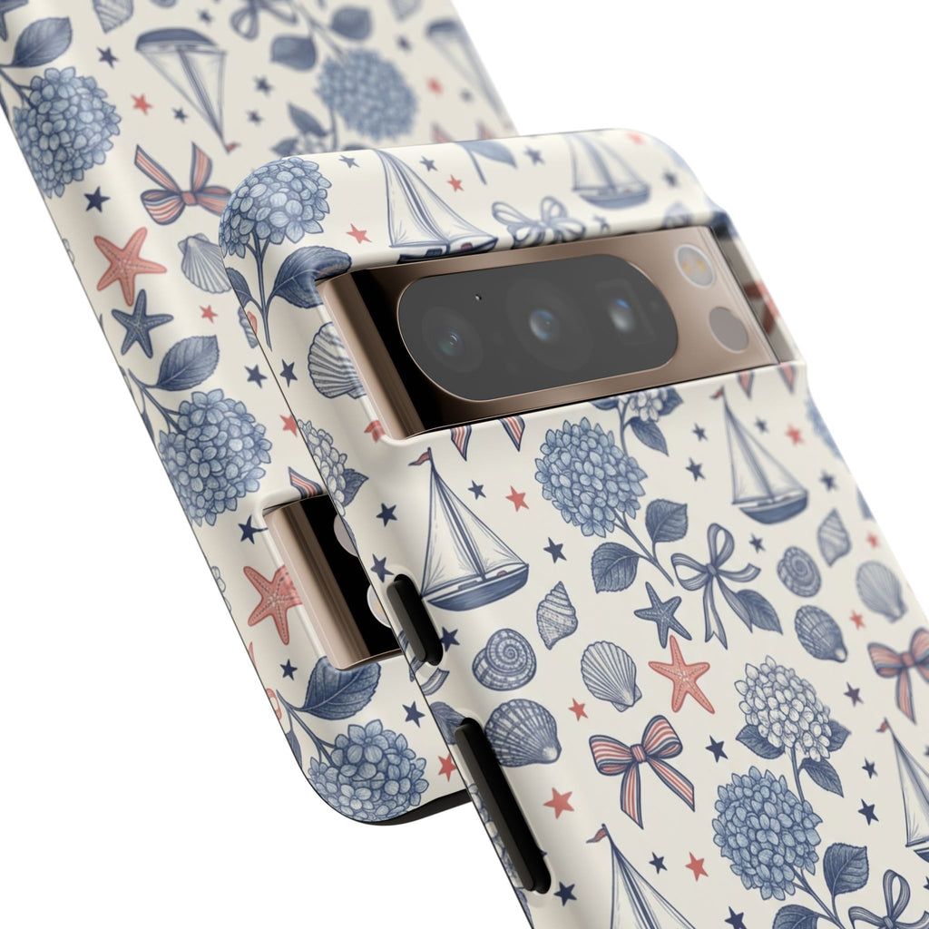 Coastal Americana Hydrangea Phone Case Printify