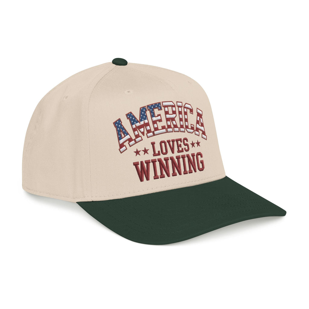 America Loves Winning Patriotic Hat – American Flag Cap