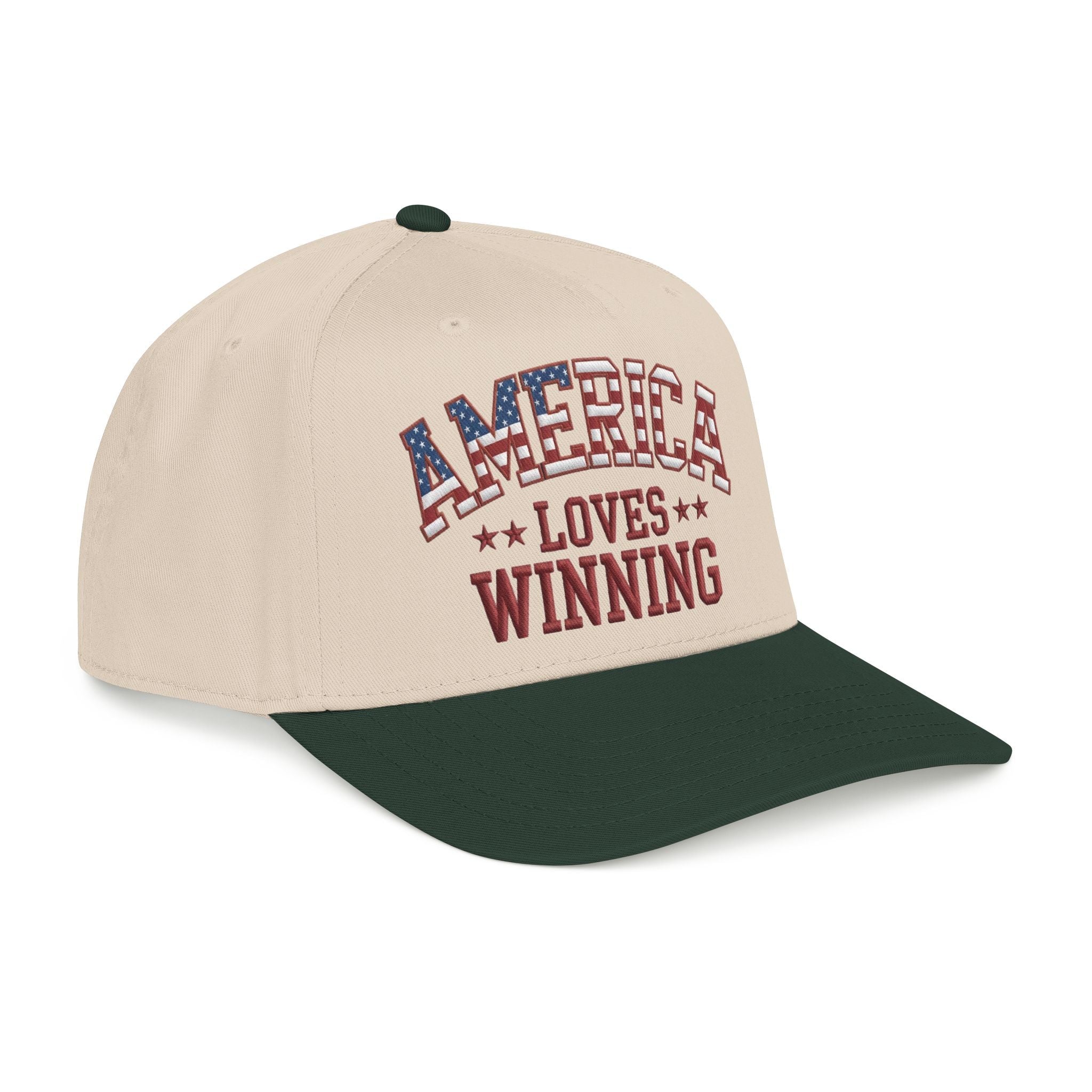 America Loves Winning Patriotic Hat – American Flag Cap