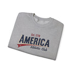 America Athletic Club Heritage Crewneck – Vintage Americana Sweatshirt Printify