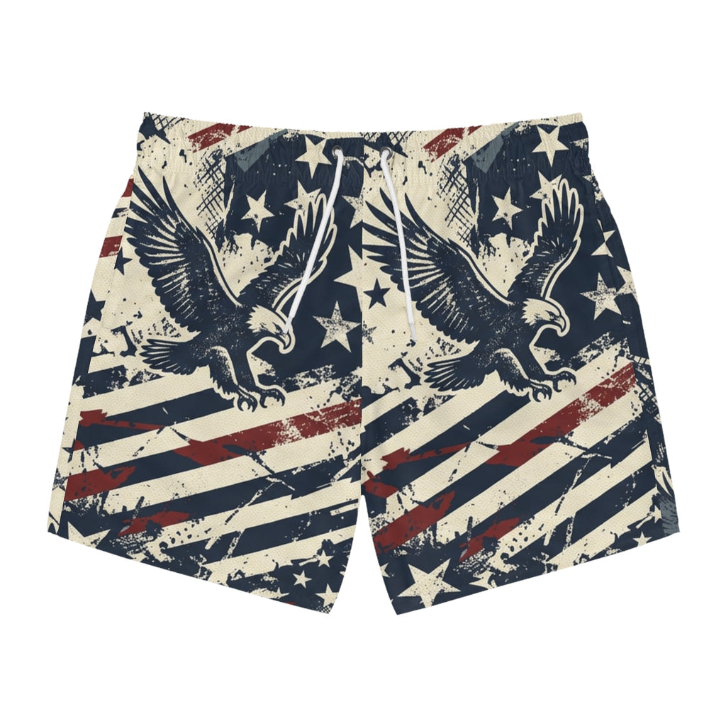 Freedom Camo Swim Trunks — Patriotic Camo Swimwear Printify