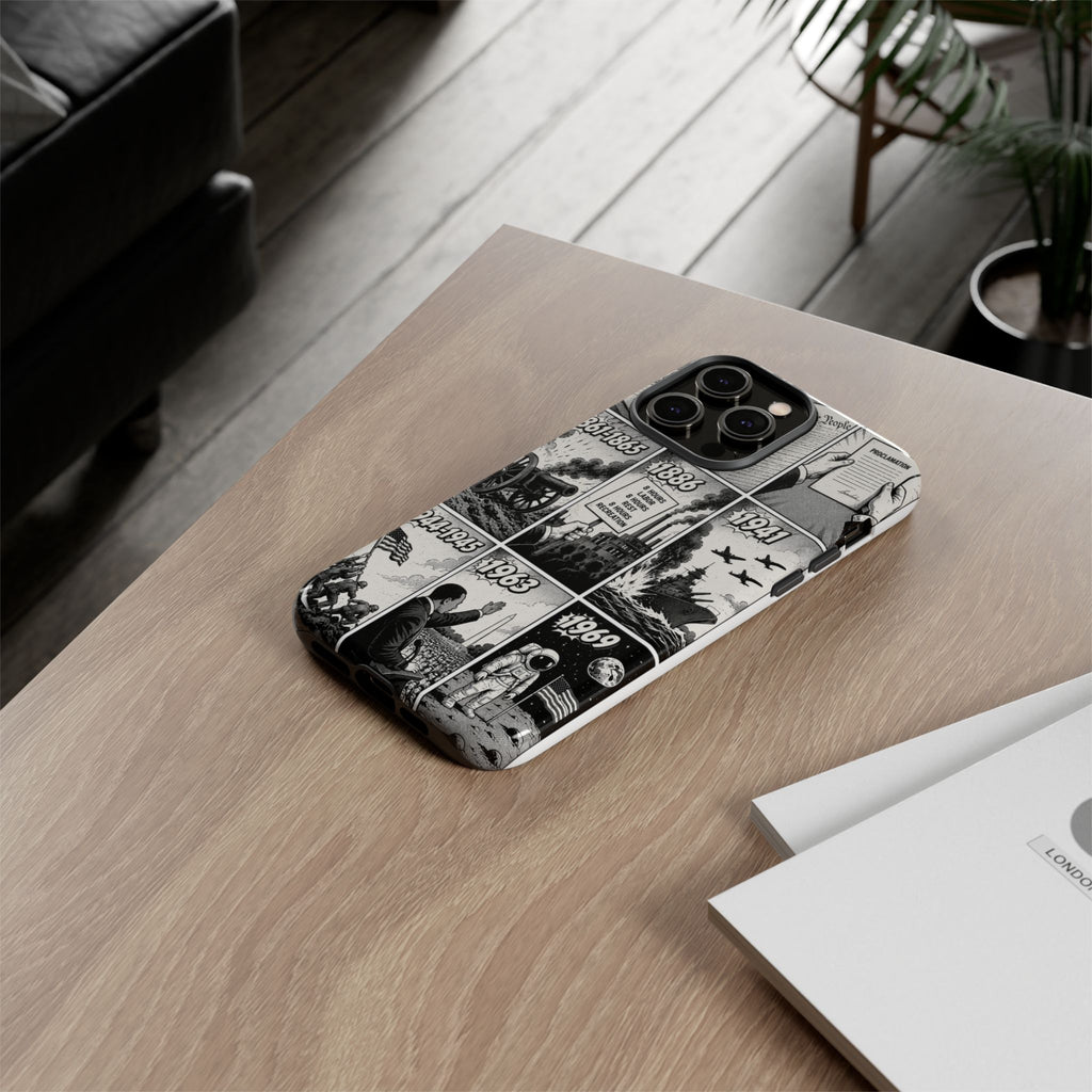 America Through the Ages Comic History Phone Case Printify