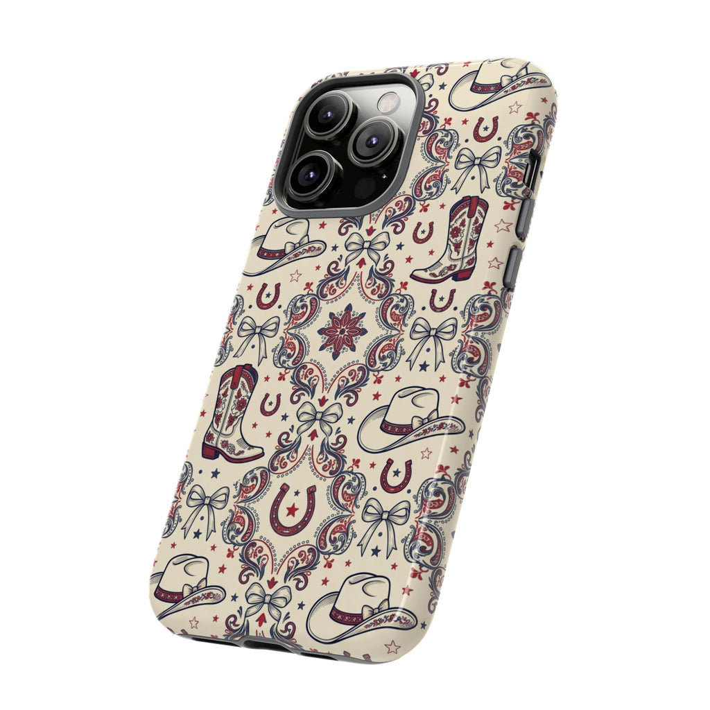 Americana Cowgirl Coquette Phone Case Printify