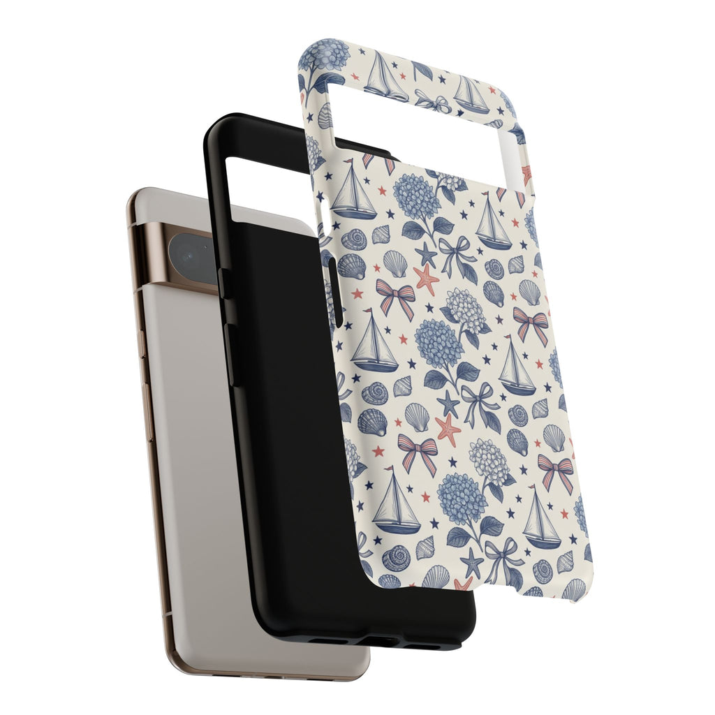 Coastal Americana Hydrangea Phone Case Printify