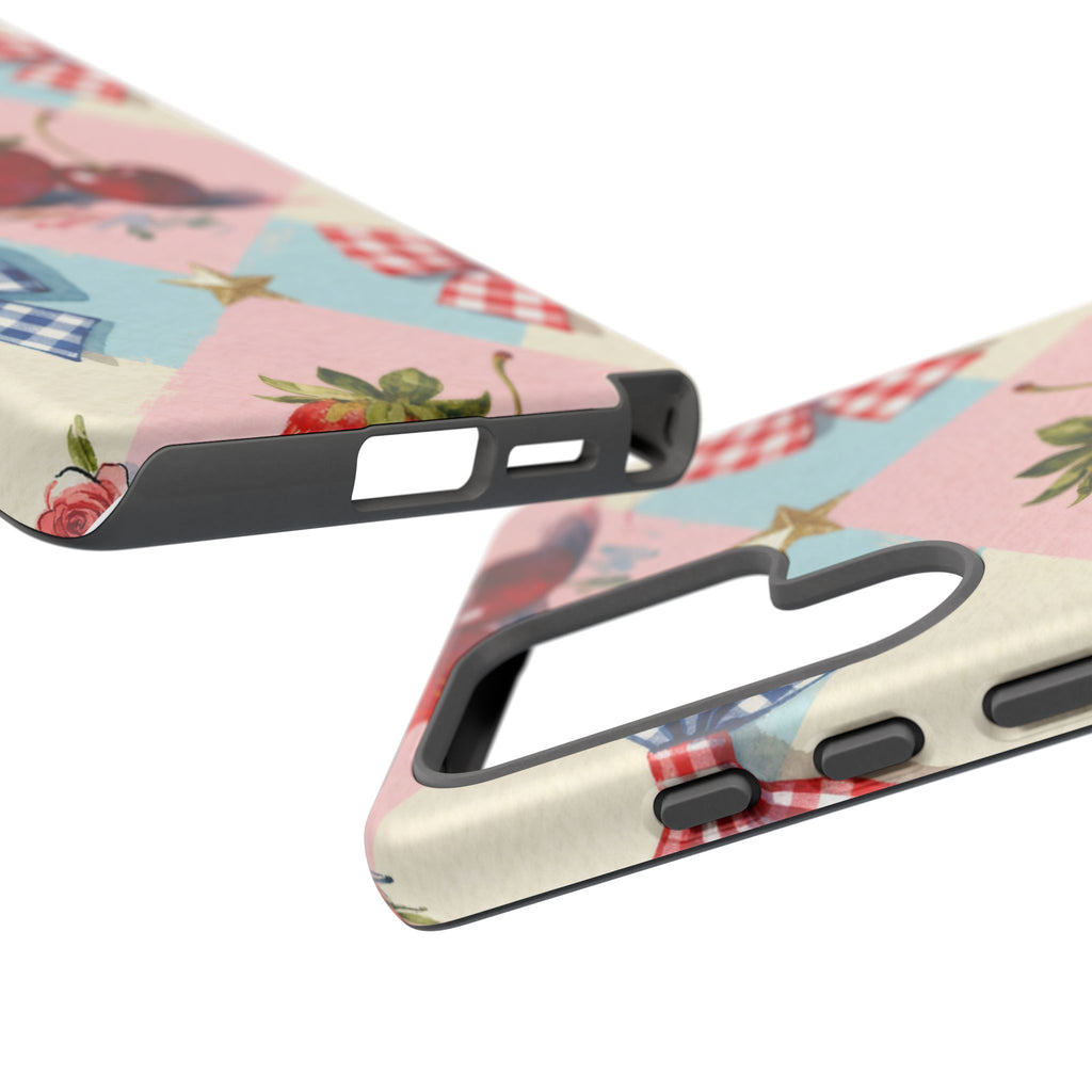 Americana Coquette Cherry Picnic Phone Case Printify