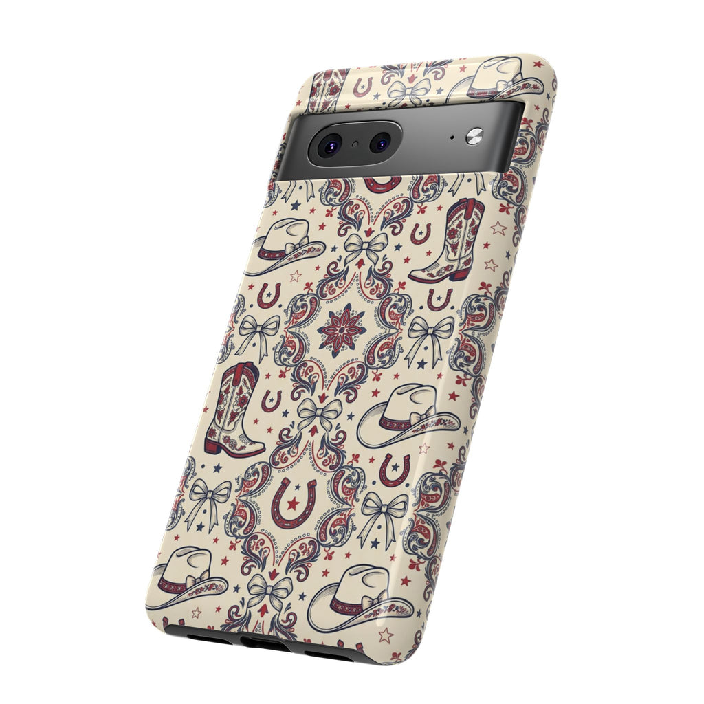 Americana Cowgirl Coquette Phone Case Printify