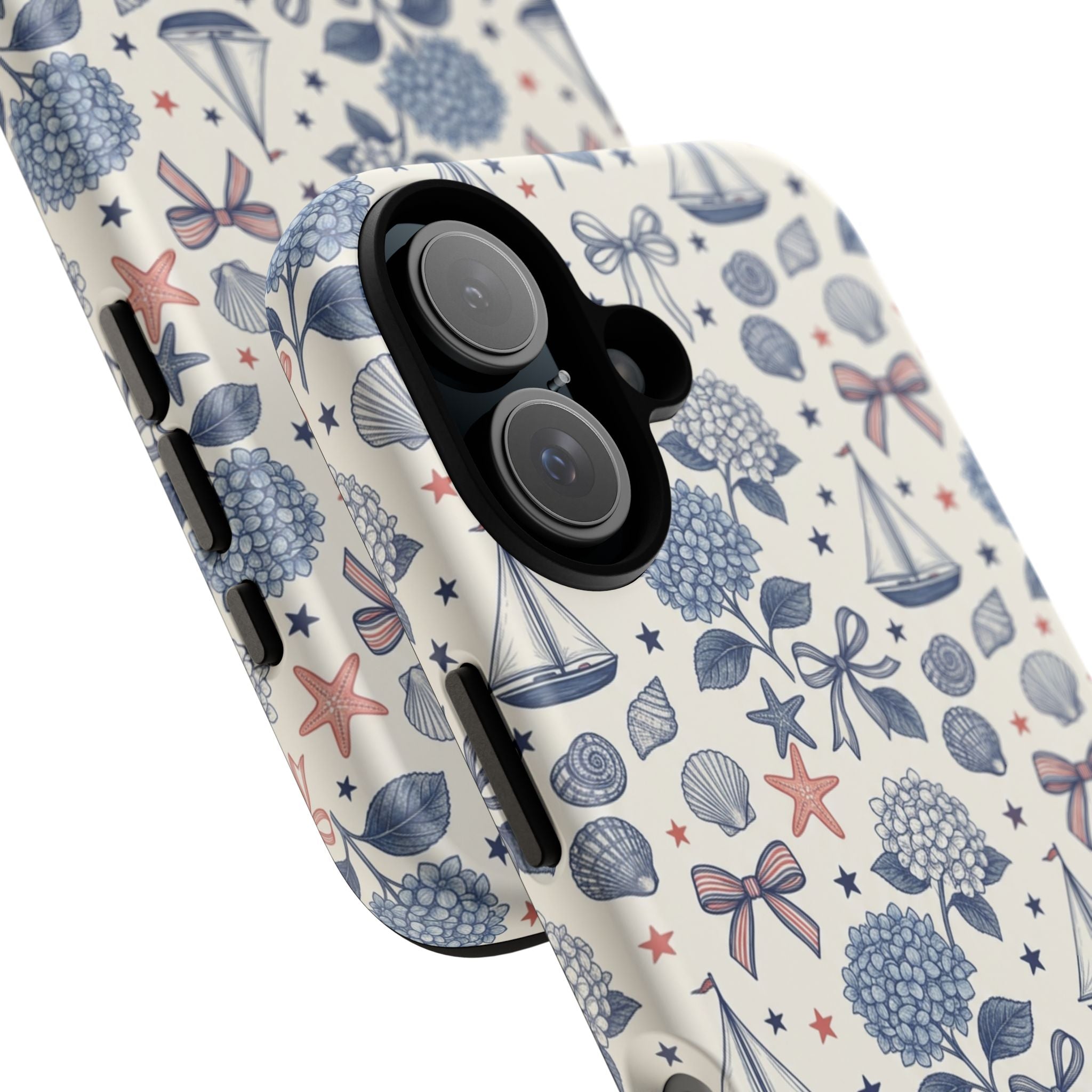 Coastal Americana Hydrangea Phone Case Printify
