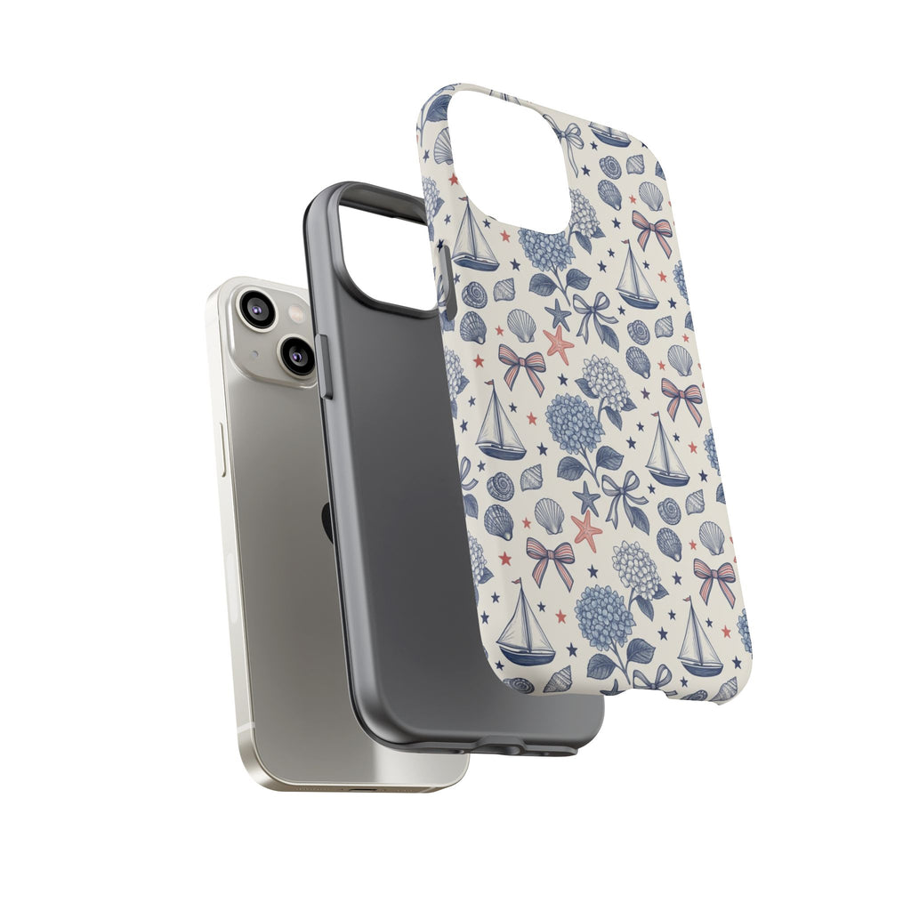 Coastal Americana Hydrangea Phone Case Printify