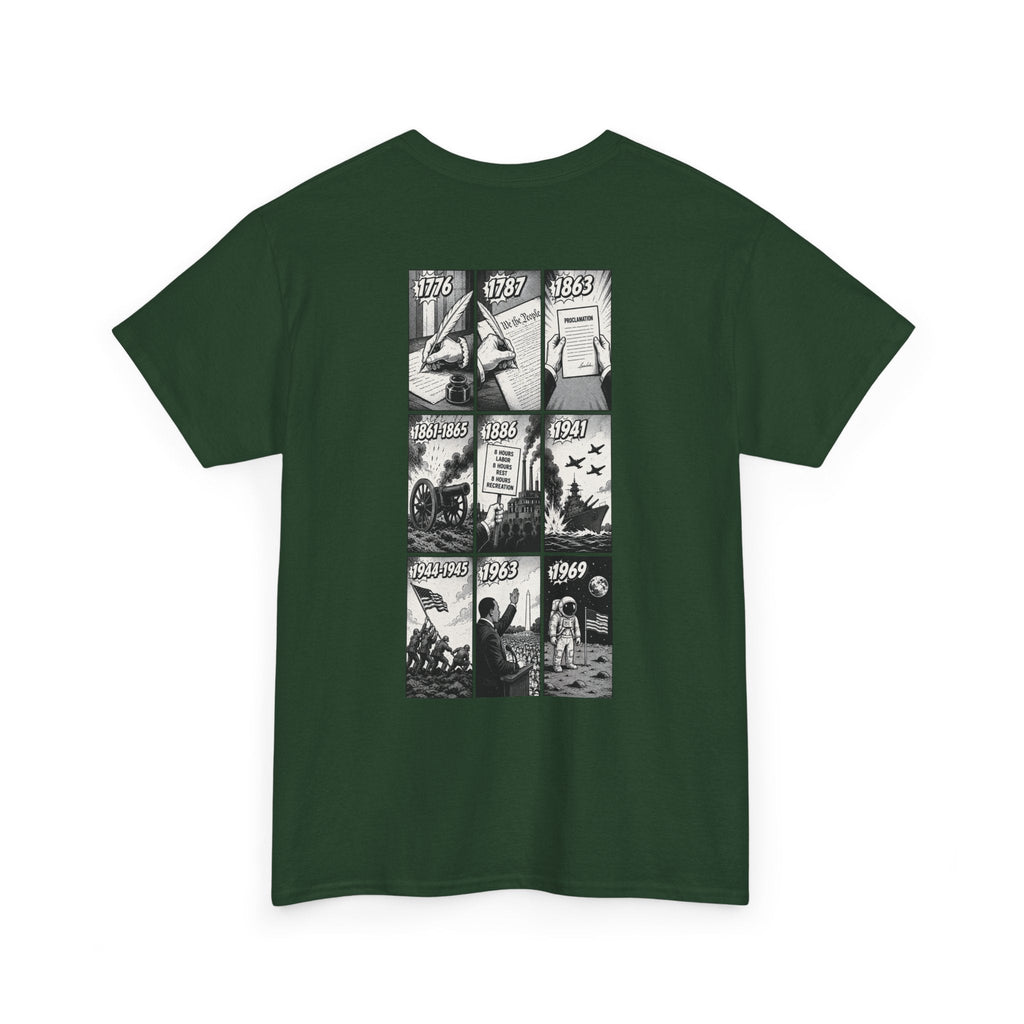 America Comic Book History T-Shirt Printify