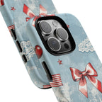 Americana Coquette Cherry Bow Phone Case Printify