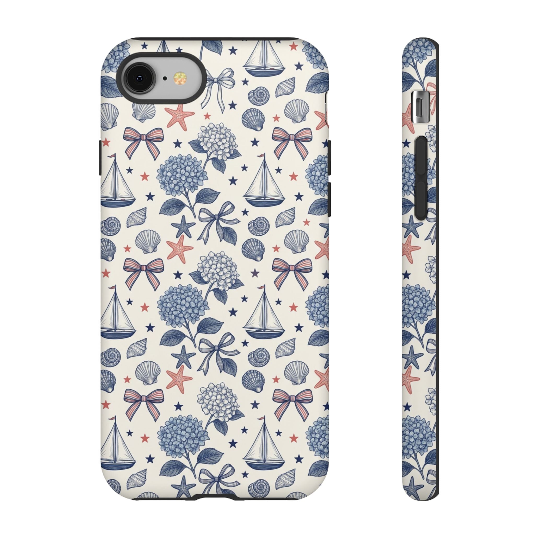 Coastal Americana Hydrangea Phone Case Printify